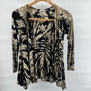 Cherith Brook, Med, Designer, Wearable Art, Tie Dye Open Front Cardigan Sweater